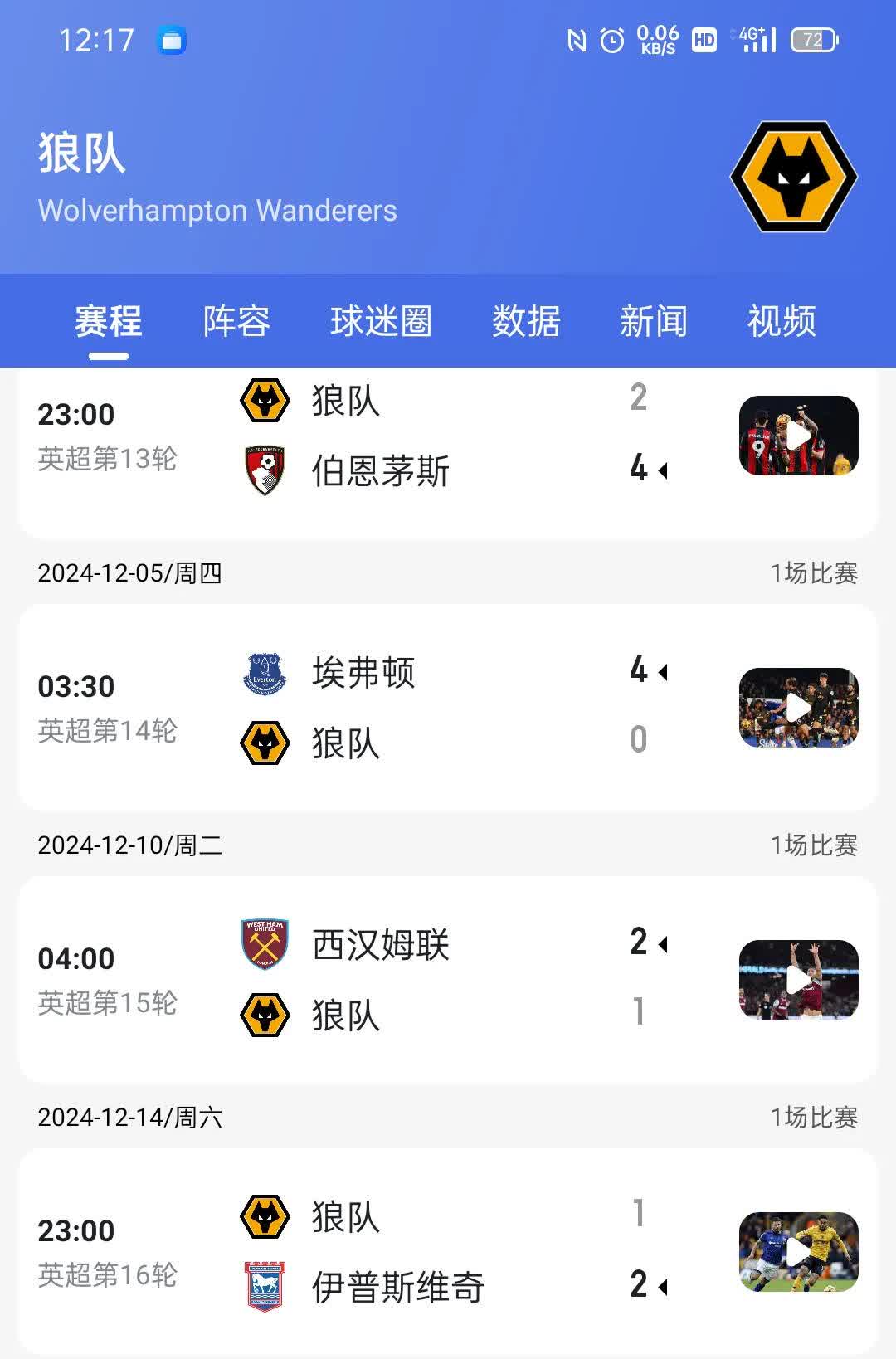包含狼队锋线火力全开，大胜对手壮大气势的词条